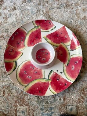 T.J.Maxx Watermelon Serveware Platter in Pink and Green